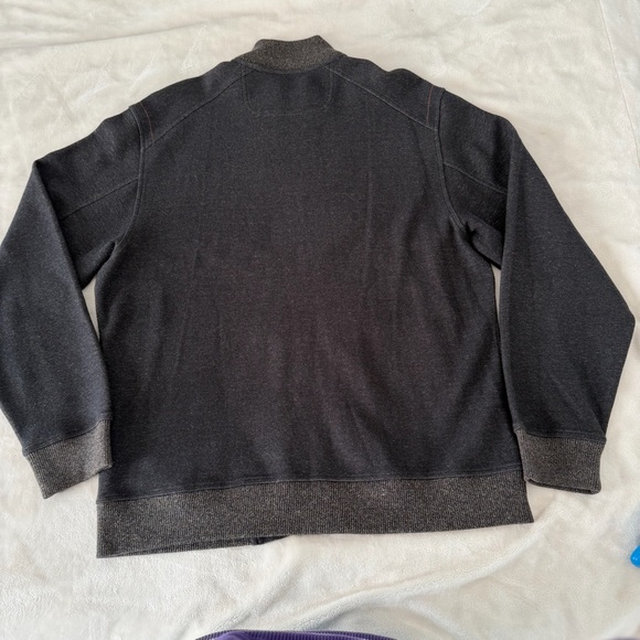 Tommy Bahama Men's Charcoal Zip-Up Sweater - Picture 4 of 4